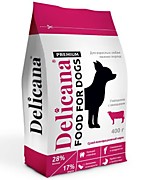 Delicana д/с мел. пород 400гр Говядина с овощами